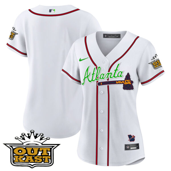 Women's Atlanta Braves Outkast Baseball Jersey V3 - All Stitched - Image 54