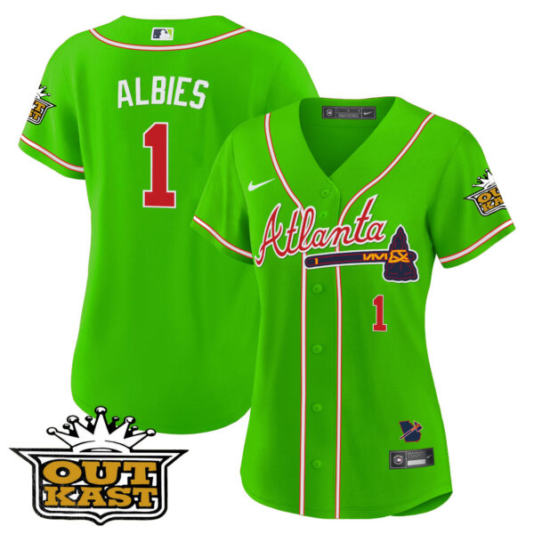 Women's Atlanta Braves Outkast Baseball Jersey V3 - All Stitched - Image 17