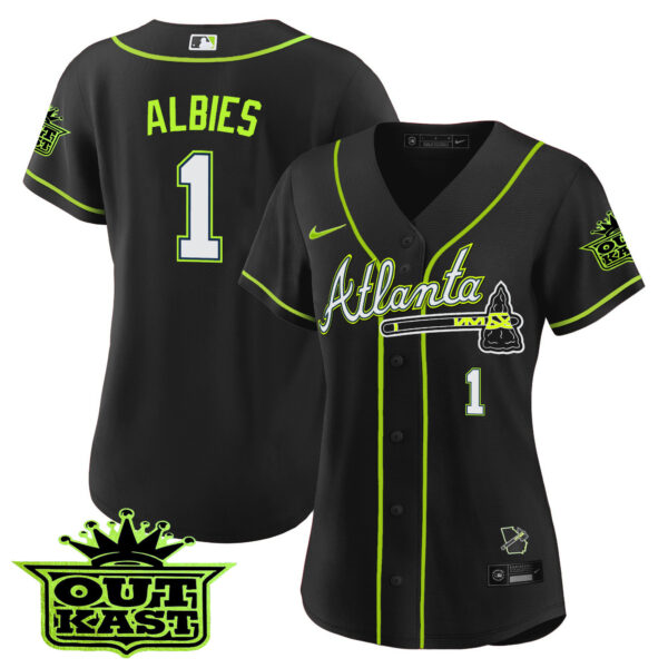 Women's Atlanta Braves Outkast Baseball Jersey V3 - All Stitched - Image 44