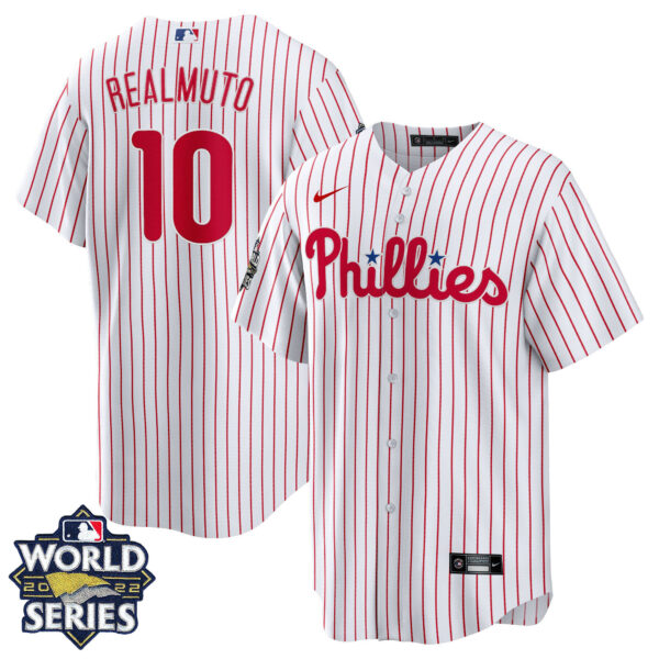 Men's Philadelphia Phillies Gold 2022 World Series Jersey - All Stitched - Image 32