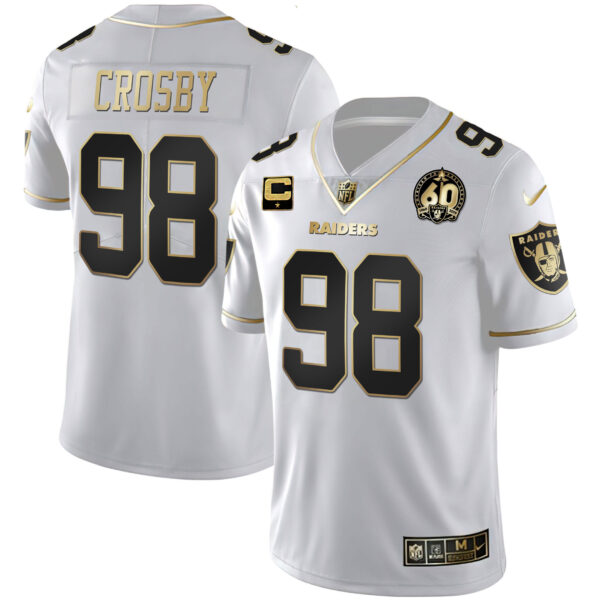 Men's Raiders 60th Season Patch Gold & Split - All Stitched - Image 11