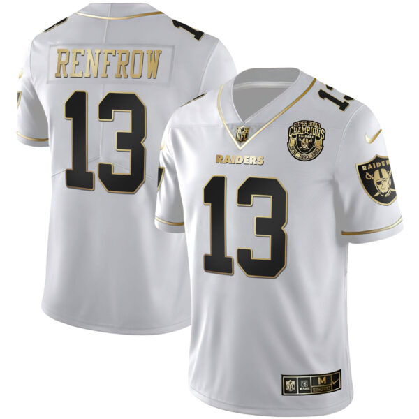 Men's Raiders 1976 - 1980 - 1983 Super Bowl Champions Patch White Gold and Black Gold - All Stitched - Image 6