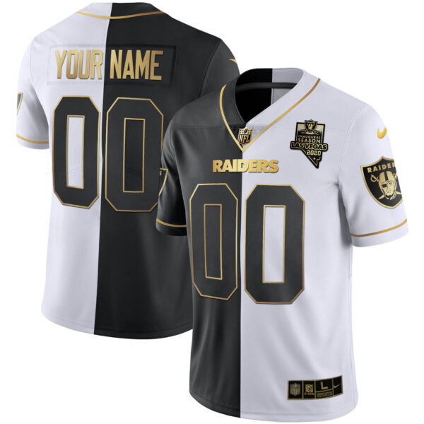 Raiders Inaugural Season Patch Gold & Split Custom Name and Number - All Stitched - Image 7