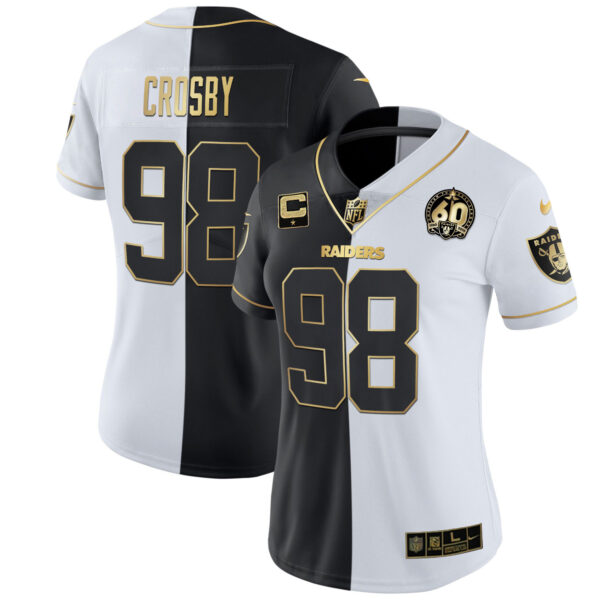 Women's Raiders 60th Season Patch Gold & Split - All Stitched - Image 27