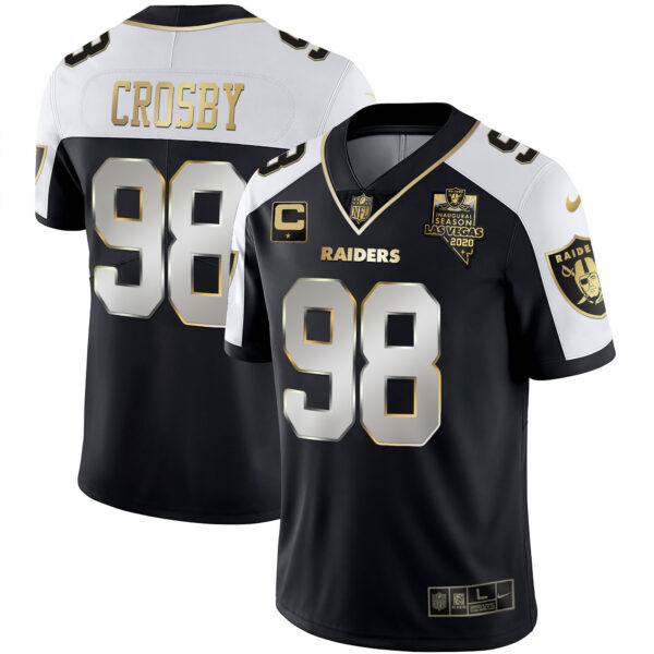 Men's Raiders Alternate Vapor Black Gold & Black Inverted Limited Inaugural Season Patch - All Stitched - Image 27