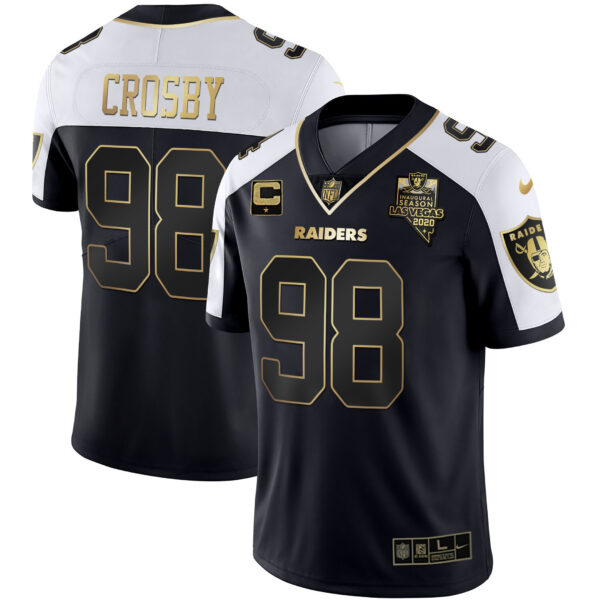 Men's Raiders Alternate Vapor Black Gold & Black Inverted Limited Inaugural Season Patch - All Stitched - Image 3