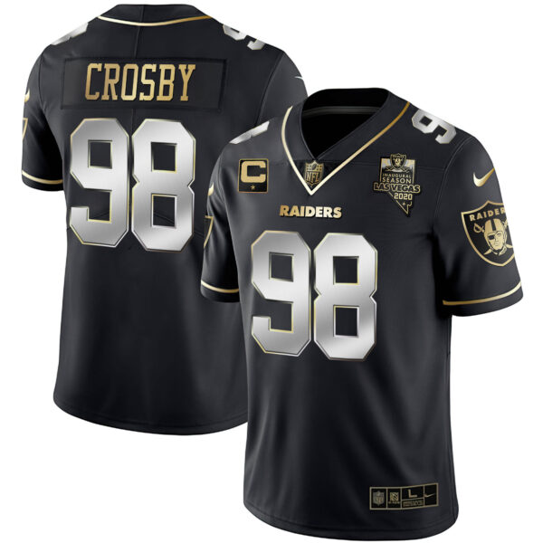 Men's Raiders Inaugural Season Patch Gold & Split - All Stitched - Image 51