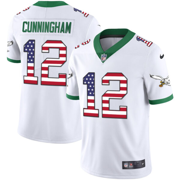 Men's Eagles Kelly Green Gold Flag Vapor Jersey - All Stitched - Image 12