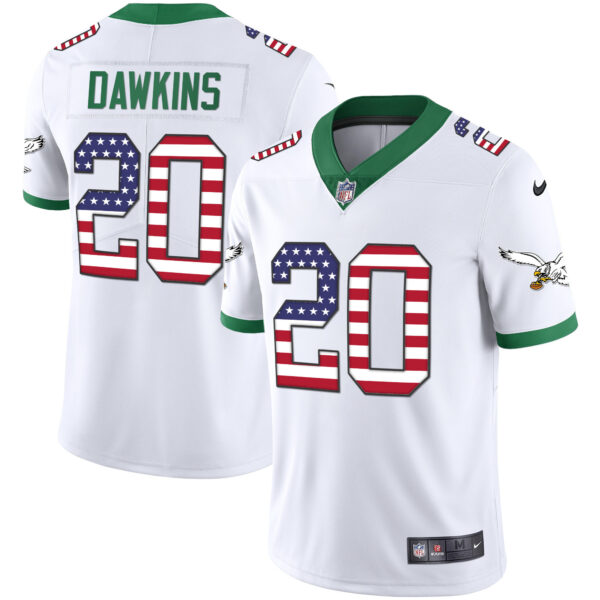 Men's Eagles Kelly Green Gold Flag Vapor Jersey - All Stitched - Image 14
