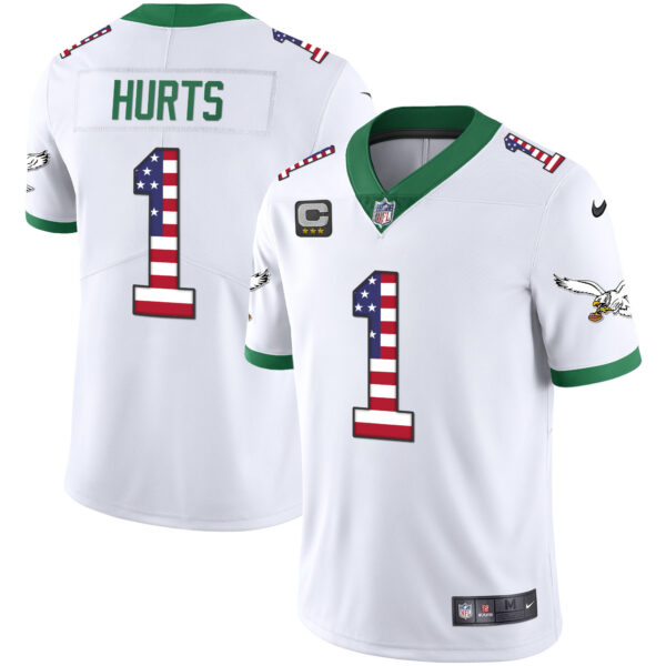 Men's Eagles Kelly Green Gold Flag Vapor Jersey - All Stitched - Image 10
