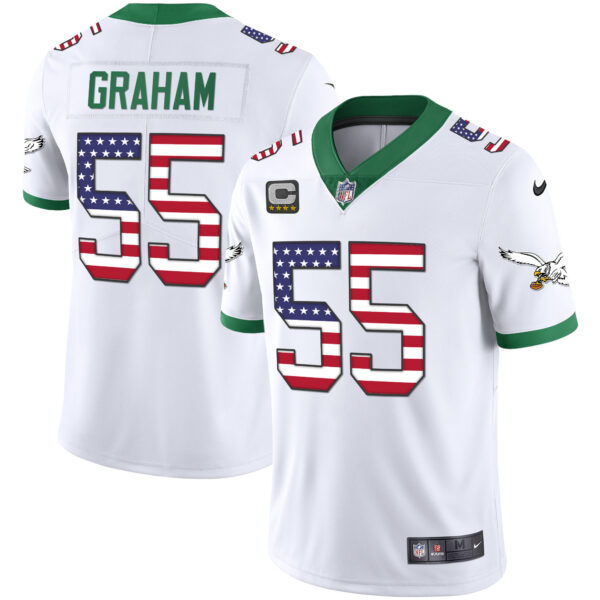 Men's Eagles Kelly Green Gold Flag Vapor Jersey - All Stitched - Image 13