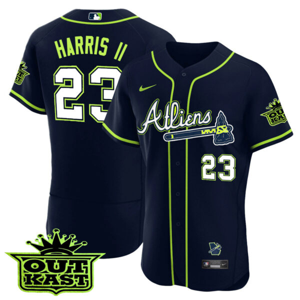 Men's Atlanta Braves Atliens Flex Base Jersey V4 - All Stitched - Image 14