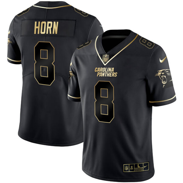 Men's Carolina Panthers Black Gold & White Gold Vapor Limited Jersey - All Stitched - Image 13