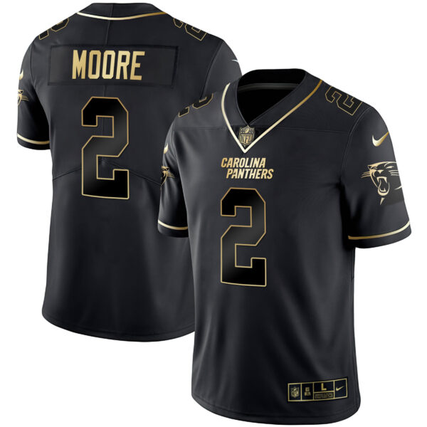 Men's Carolina Panthers Black Gold & White Gold Vapor Limited Jersey - All Stitched - Image 11