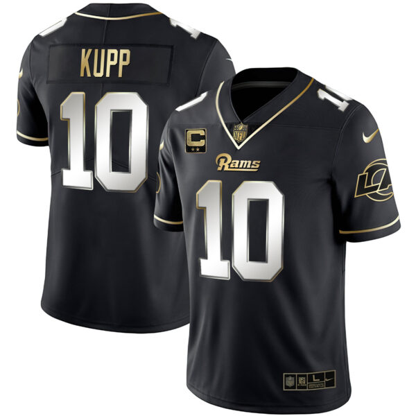 Men's Los Angeles Rams White Gold & Black Gold Jersey - All Stitched - Image 2