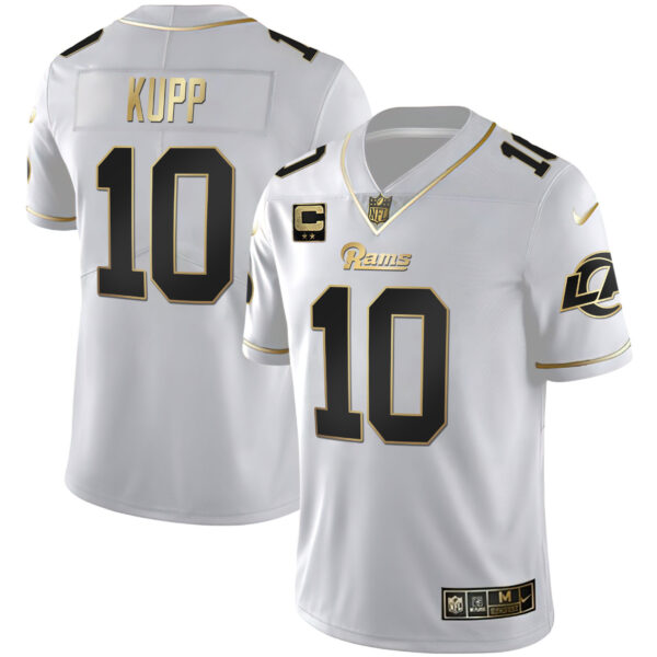 Men's Los Angeles Rams White Gold & Black Gold Jersey - All Stitched - Image 7