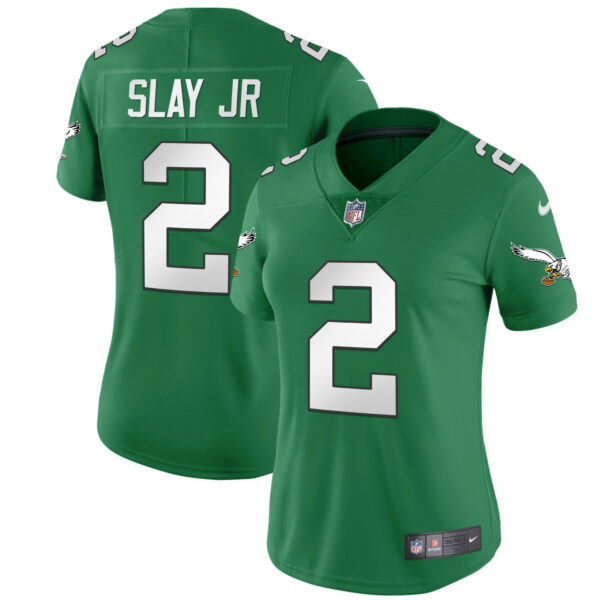 Women's Eagles Kelly Green Gold Jersey - All Stitched - Image 8