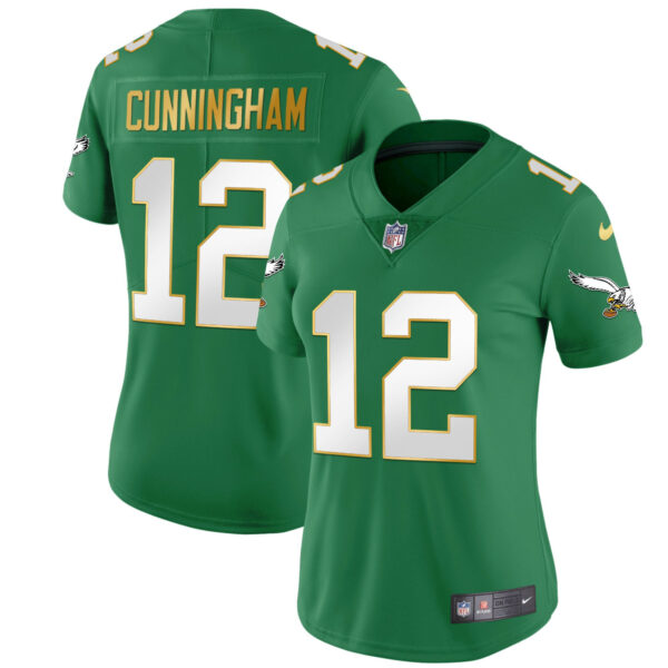 Women's Eagles Kelly Green Gold Jersey - All Stitched - Image 30