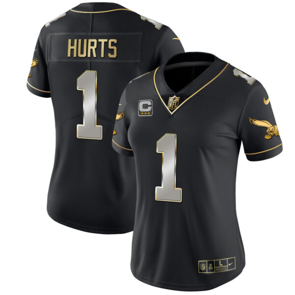 Women's Eagles Kelly Green Gold Jersey - All Stitched - Image 55