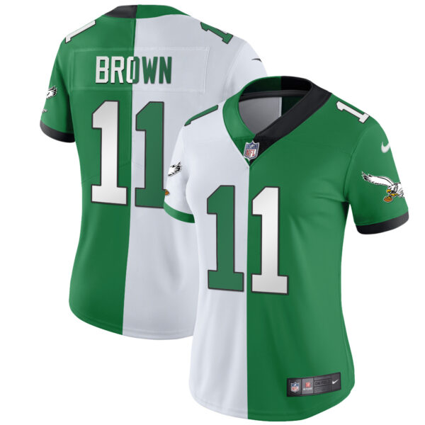 Women's Eagles Kelly Green Gold Jersey - All Stitched - Image 51
