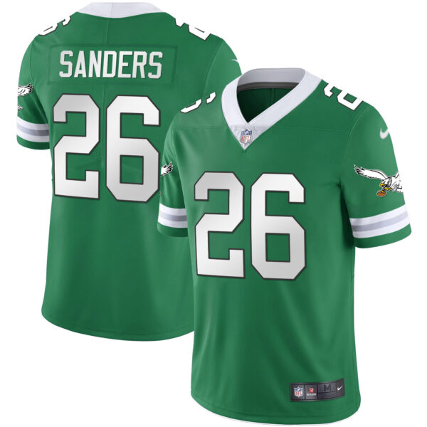 Men's Eagles Gold & Kelly Vapor Throwback Jersey - All Stitched - Image 18