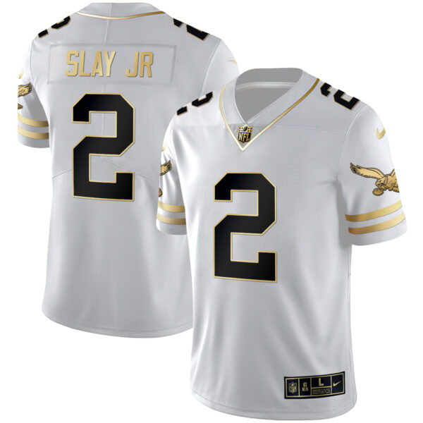Men's Eagles Gold & Kelly Vapor Throwback Jersey - All Stitched - Image 53