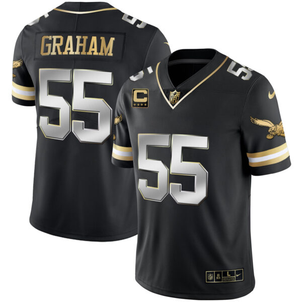 Men's Eagles Gold & Kelly Vapor Throwback Jersey - All Stitched - Image 40