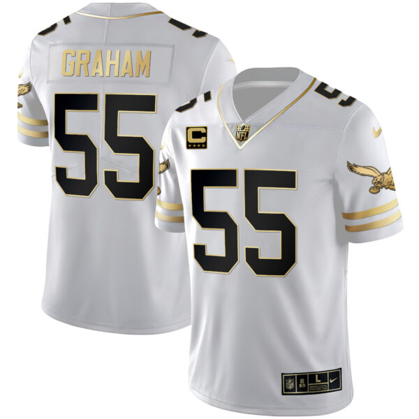 Men's Eagles Gold & Kelly Vapor Throwback Jersey - All Stitched - Image 49