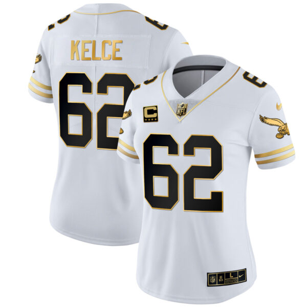 Women's Eagles Gold & Kelly Vapor Jersey V2 - All Stitched - Image 52