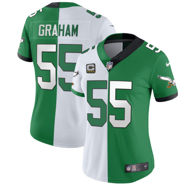 Women's Eagles Gold & Kelly Vapor Jersey V2 - All Stitched - Image 31