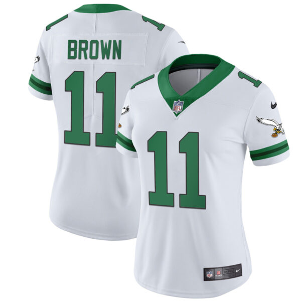 Women's Eagles Gold & Kelly Vapor Throwback Jersey - All Stitched - Image 6
