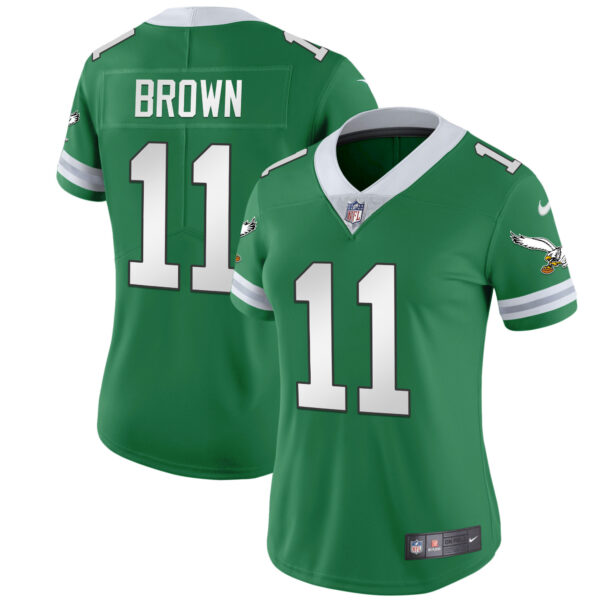 Women's Eagles Gold & Kelly Vapor Throwback Jersey - All Stitched - Image 15