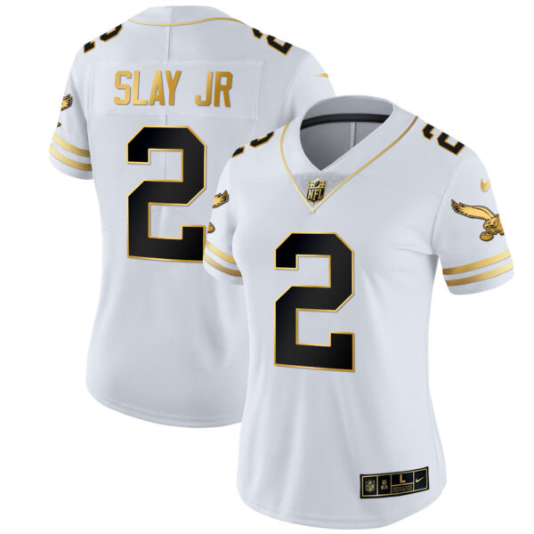 Women's Eagles Gold & Kelly Vapor Throwback Jersey - All Stitched - Image 53
