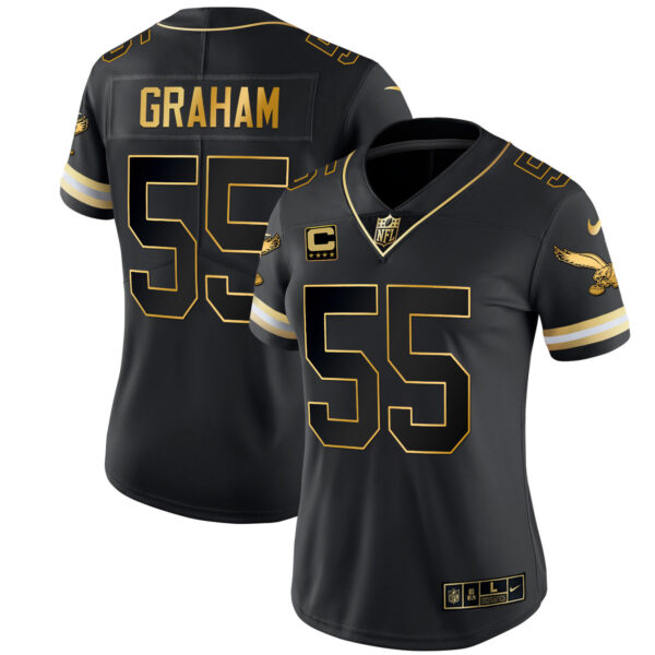 Women's Eagles Gold & Kelly Vapor Throwback Jersey - All Stitched - Image 58