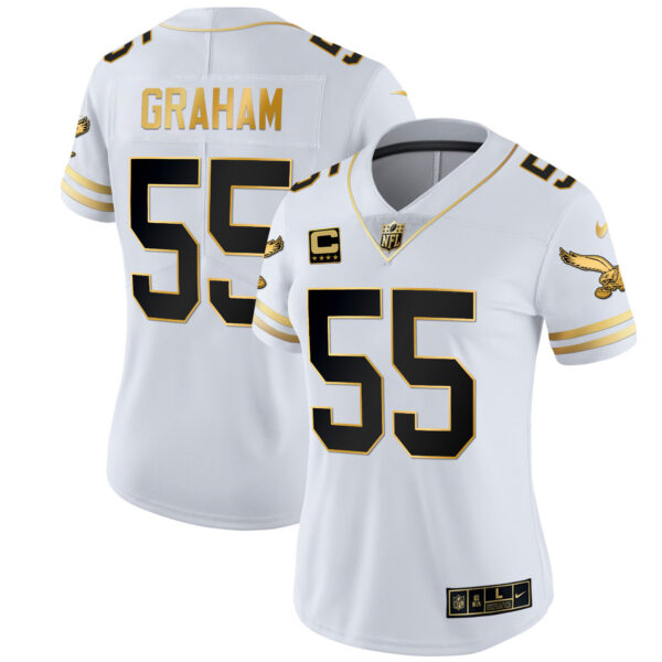 Women's Eagles Gold & Kelly Vapor Throwback Jersey - All Stitched - Image 49