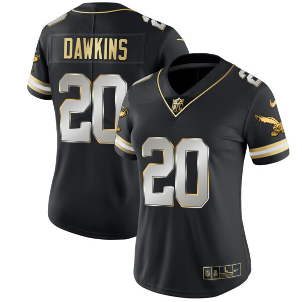 Women's Eagles Gold & Kelly Vapor Throwback Jersey - All Stitched - Image 41
