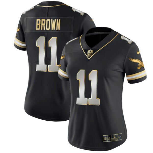 Women's Eagles Gold & Kelly Vapor Throwback Jersey - All Stitched - Image 40