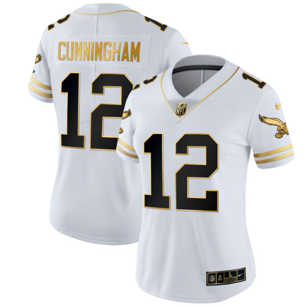 Women's Eagles Gold & Kelly Vapor Throwback Jersey - All Stitched - Image 48