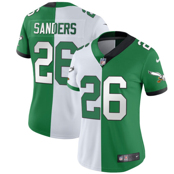Women's Eagles Gold & Kelly Vapor Throwback Jersey - All Stitched - Image 36