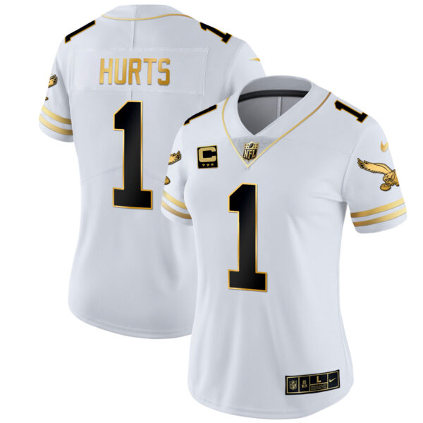 Women's Eagles Gold & Kelly Vapor Throwback Jersey - All Stitched - Image 46