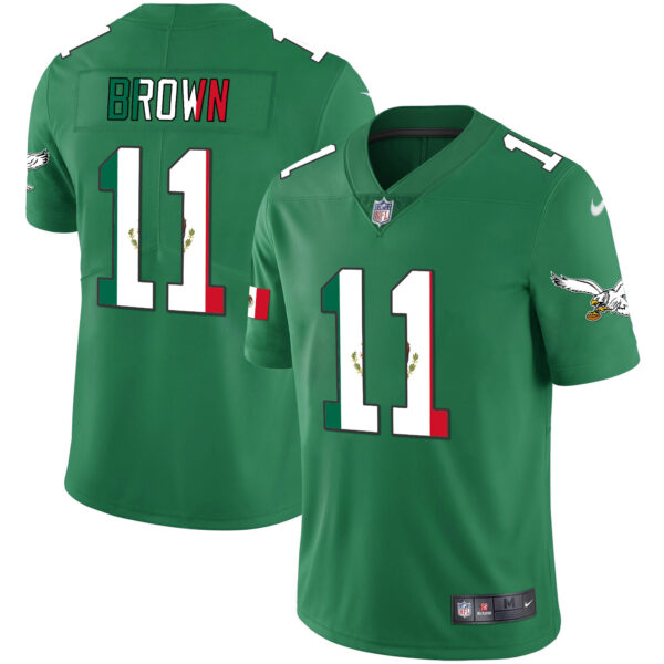 Men's Eagles Mexico Gold & Kelly Vapor Jersey - All Stitched - Image 15