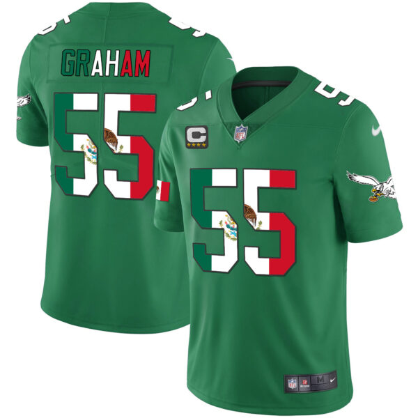 Men's Eagles Mexico Gold & Kelly Vapor Jersey - All Stitched - Image 13