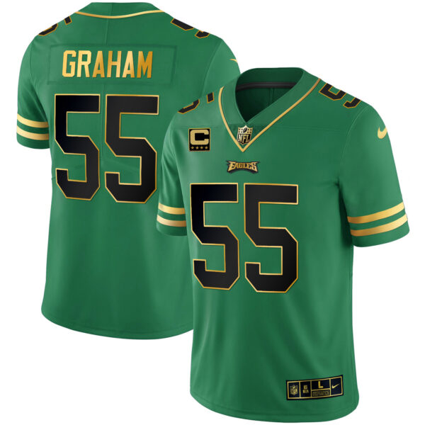Men's Eagles Gold & Kelly Vapor Jersey V3 - All Stitched - Image 4