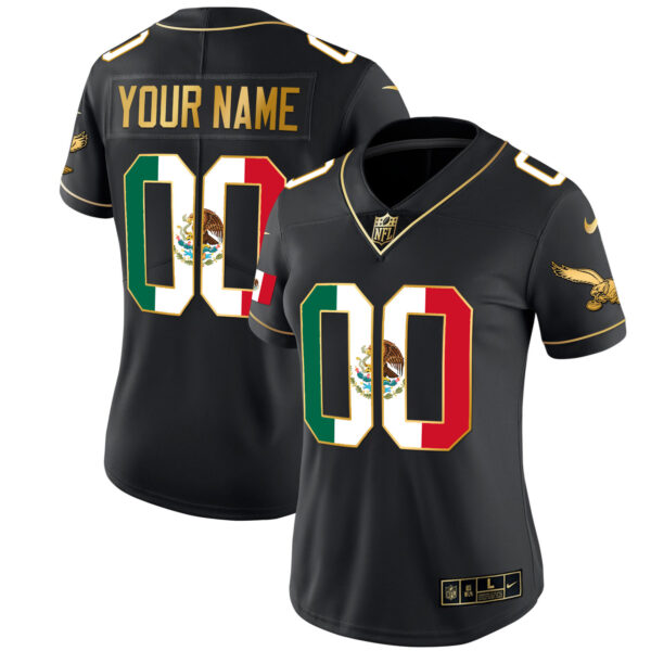 Eagles Mexico Gold & Kelly Vapor Custom Jersey - All Stitched - Image 12