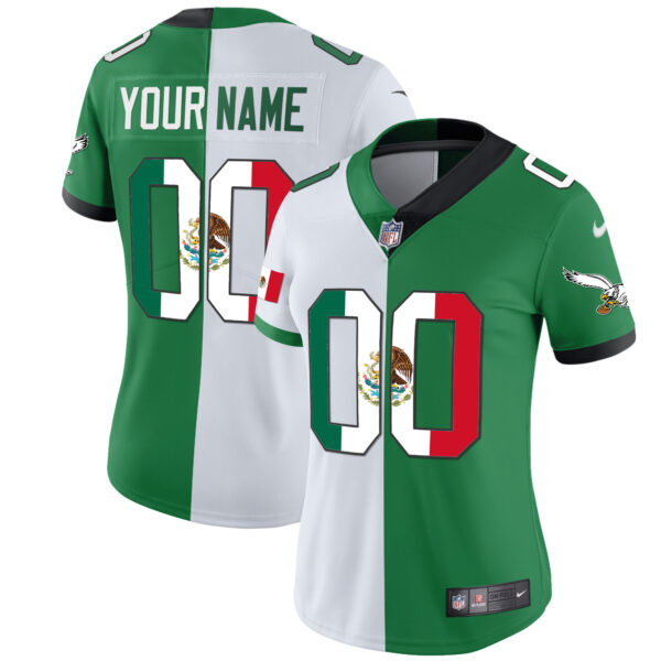 Eagles Mexico Gold & Kelly Vapor Custom Jersey - All Stitched - Image 11