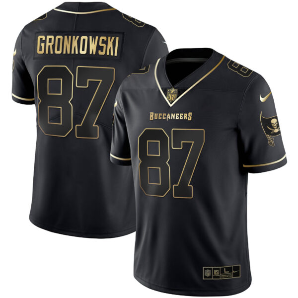 Men's Tampa Bay Buccaneers White Gold & Black Gold Jersey - All Stitched - Image 16