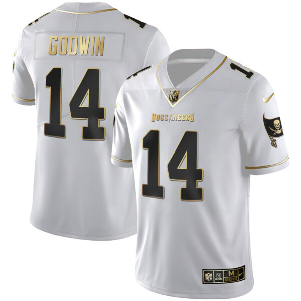 Women's Tampa Bay Buccaneers White Gold & Black Gold Jersey - All Stitched - Image 6