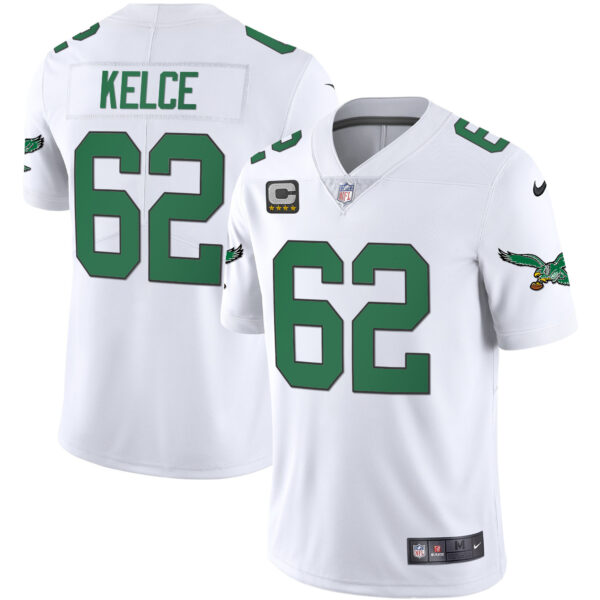Men's Eagles Kelly Green Vapor Throwback 90s Jersey - All Stitched - Image 7