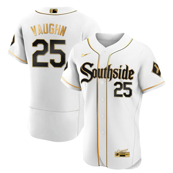 Men's Chicago White Sox Black Limited & Gold Jersey - All Stitched - Image 25