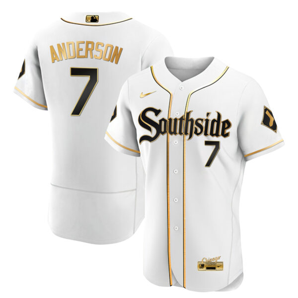 Men's Chicago White Sox Black Limited & Gold Jersey - All Stitched - Image 29